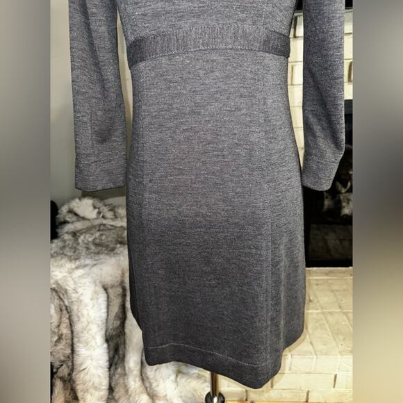 MAX STUDIO Jersey Knit Gray Fitted Dress Size Small - Picture 6 of 10